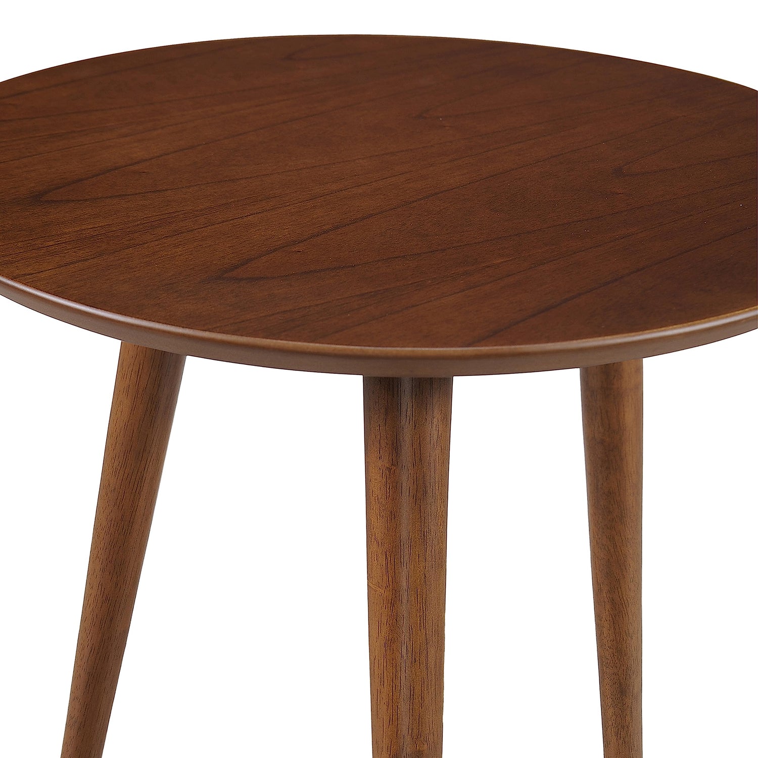 GDFStudio Evangeline Finished Wood End Table w/Faux Wood Overlay (Natural Walnut) GDFStudio