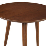 GDFStudio Evangeline Finished Wood End Table w/Faux Wood Overlay (Natural Walnut) GDFStudio