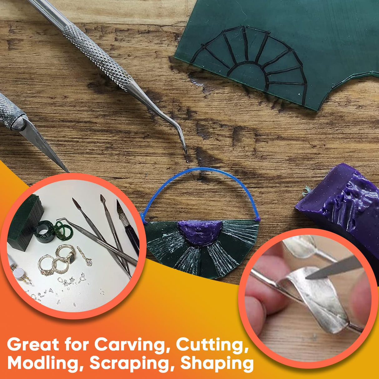 Stainless Steel Wax Carvers Set, Polymer Pottery Clay Spatula Carving Tool for Modeling, Sculpting and Shaping, Set of 12 TIT COOPOPE