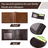 Sotiff 12 Pcs Leather Wallet Bulk Men PU Slim Bifold Wallet Set DIY Engraving Christmas Gifts for Husband Son Grandpa(Brown) Sotiff