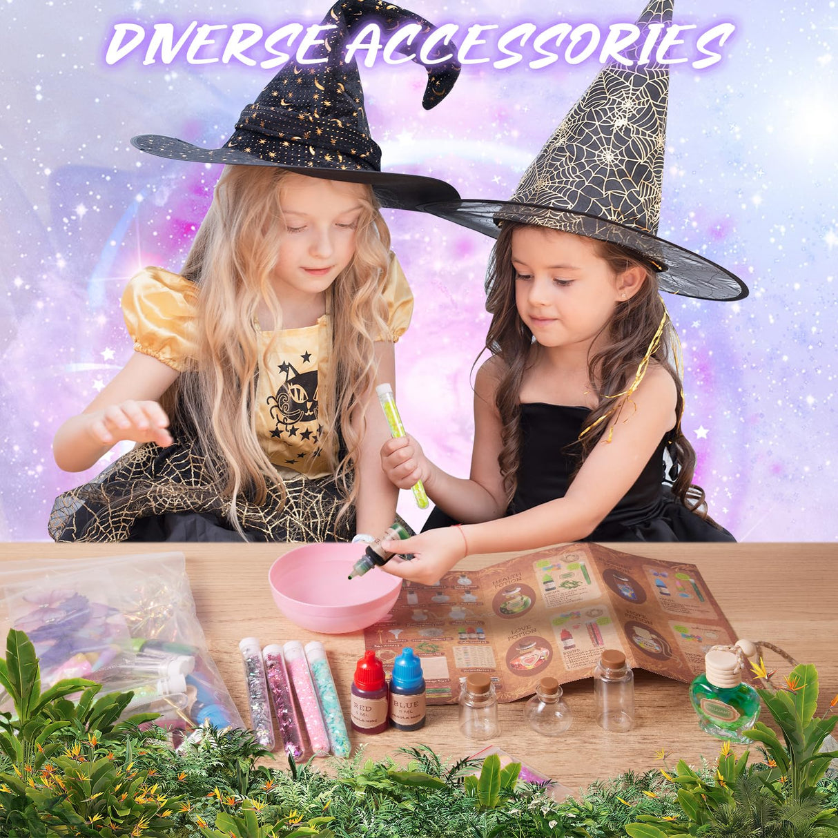 MIROLA KIDS Fairy Magic Potion Kit for Kids, Display Box Glow in The Dark, DIY Creative Craft Kit with 21 Bottles, Stocking Stuffer for Kids, DIY MIROLA KIDS