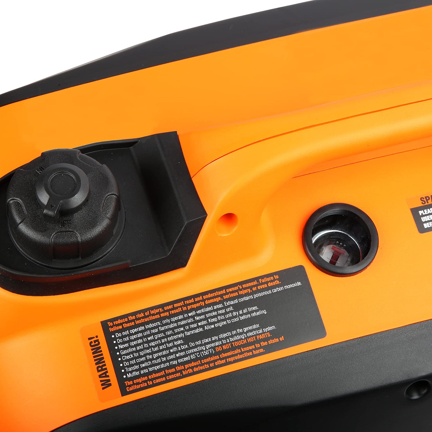 WEN DF250iX Super Quiet 2500-Watt Portable Dual Inverter Generator with Fuel Shut-Off and CO Sensor, Black WEN