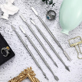 5 Pieces Miniature Sculpting Tools Set Mini Stainless Steel Double-Headed Tool for Model and Convert Plastic, Resin and Metal Tabletop War Game Honoson
