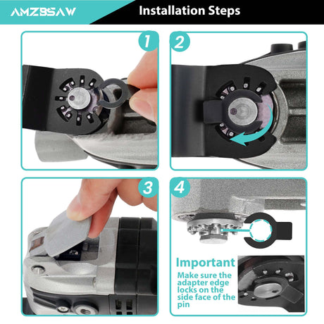 AMZBSAW 16 PCS Titanium Oscillating Saw Blades Metal Cutting, Universal Multitool Blades for Metal Nails Hard Material and Wood Plastic, Multi Tool AMZBSAW