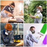 WAKYFLX Reusable Half Face Cover - 6200 Half Respirаtor Face Cover，for Paint, Dust and Formaldehyde, Sanding, Polishing,Spraying,Against WAKYFLX