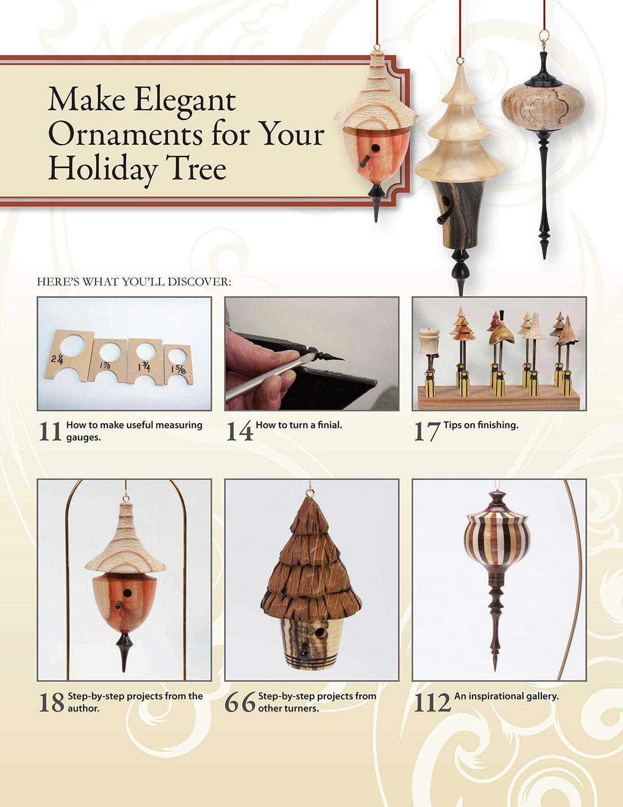 Woodturning Christmas Ornaments with Dale L. Nish (Fox Chapel Publishing) Step-by-Step Instructions & Photos for 12 Elegant Wood-Turned Pieces to Design Originals