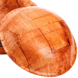 Elsjoy 8 Pack Wooden Woven Salad Bowl, 8 Inch Stackable Round Wood Serving Bowl, Rustic Mixing Bowl for Salad, Fruits, Vegetables, Natural Birch Wood Elsjoy