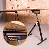 WORKESS 3 in 1 Roller Stand for Woodworking, Stable 132 Lbs Load Capacity Outfeed Roller Stand Adjustable Height 27”- 43”, Folds Easily for Portable WORKESS