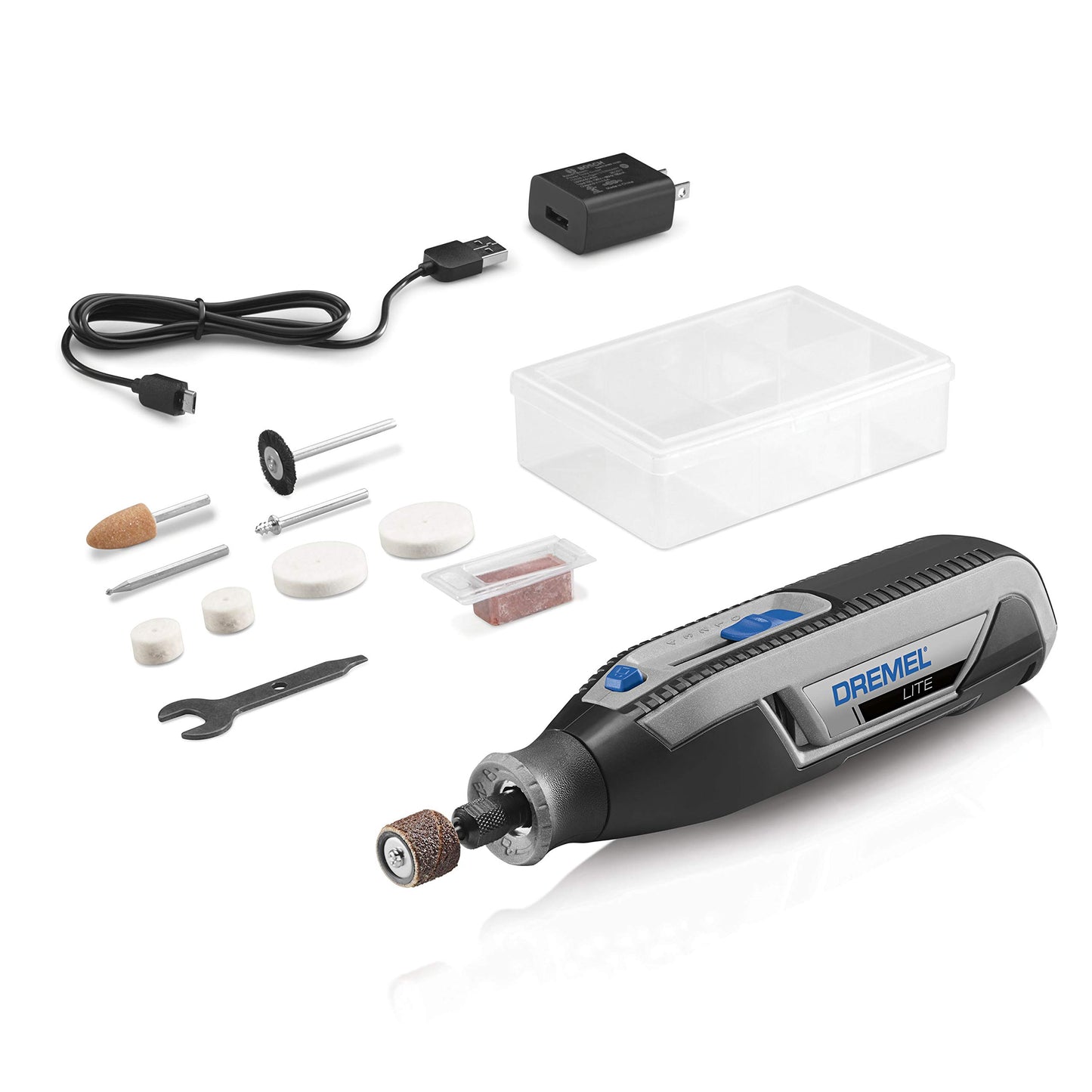 Dremel Lite 7760 N/10 4V Li-Ion Cordless Rotary Tool Variable Speed Multi-Purpose Rotary Tool Kit, USB Charging, Easy Accessory Changes - Perfect For - WoodArtSupply