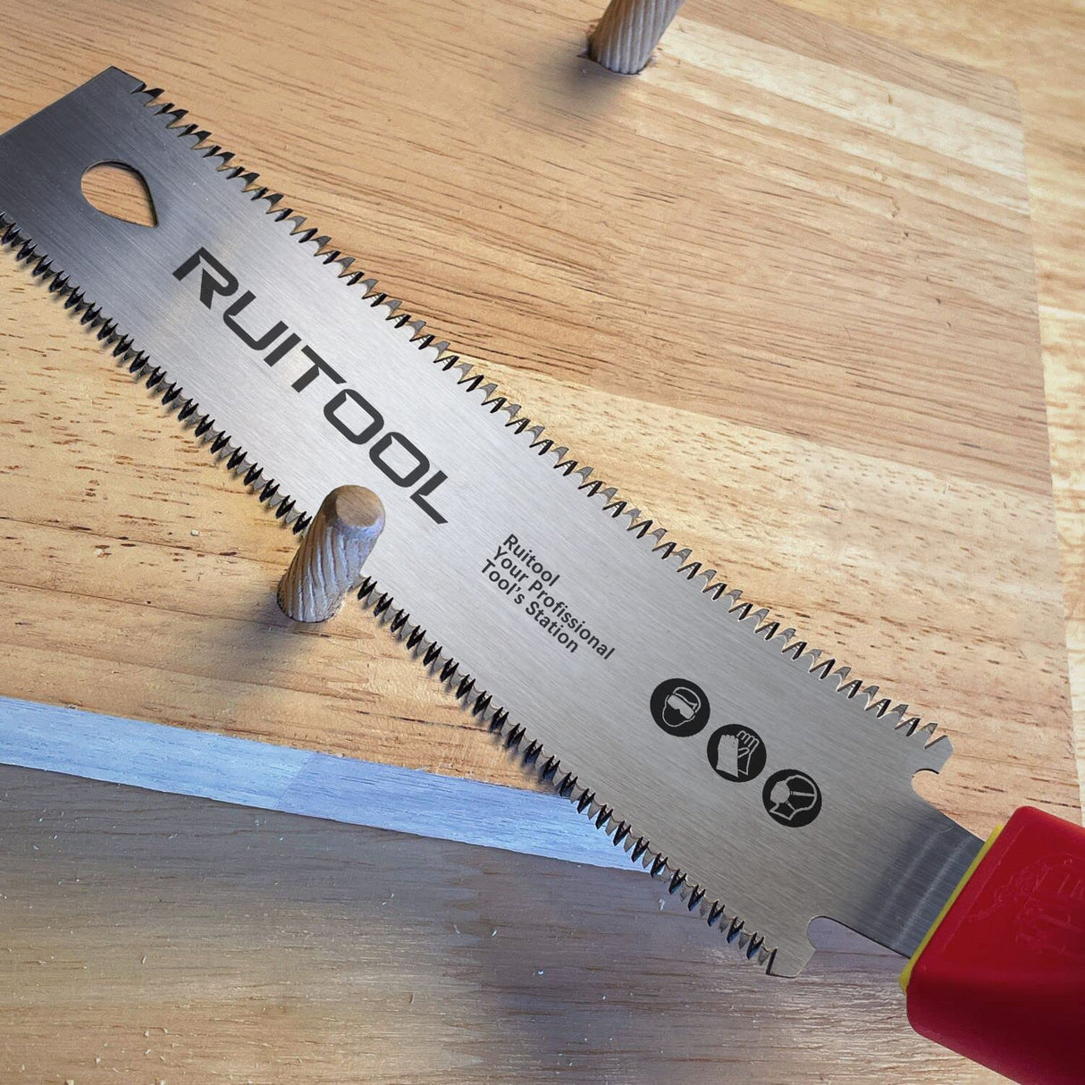 RUITOOL Hand Saw 6&7 Inch Double Edge Pull Saw Ryoba SK5 Flexible Blade 11/17&6-10/18 TPI Flush Cut Saw Non-Slip Handle Wood Saw for Woodworking Hand RUITOOL