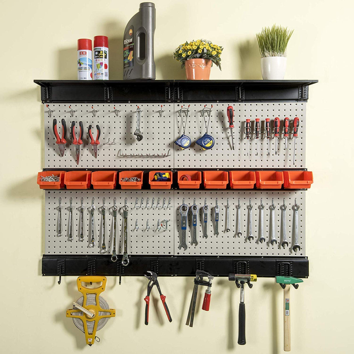 Ultrawall Pegboard Wall Organizer, 48X 36 inch for Garage Storage with Hooks, Storage Bins, Tool Panel Organizer Ultrawall