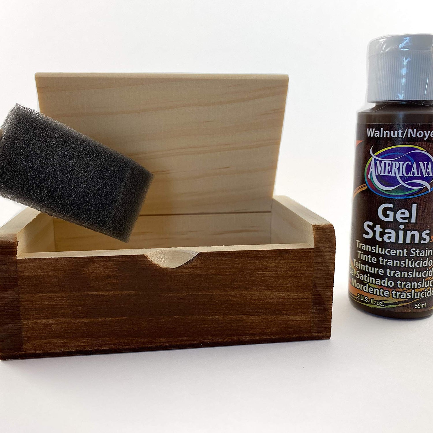 Deco Art Americana Walnut Gel Stain Painting Kit, 1 2-Ounce Gel Stain, 2 1-Inch Sponge Brushes. Unique Craft