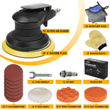 Autolock 5 Inches Air Random Orbital Sander, Pneumatic Palm Car Sanders For Wood Polisher Metal,And Auto Body Work, Da Sanders, Dual-action Sander Autolock