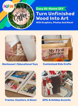 NuFun Activities Printable Iron-on Heat Transfer Paper for Wood, 5 Sheets 8.5 x 11 inch, Long Lasting, Durable, Professional Quality, Easy DIY, NuFun Activities