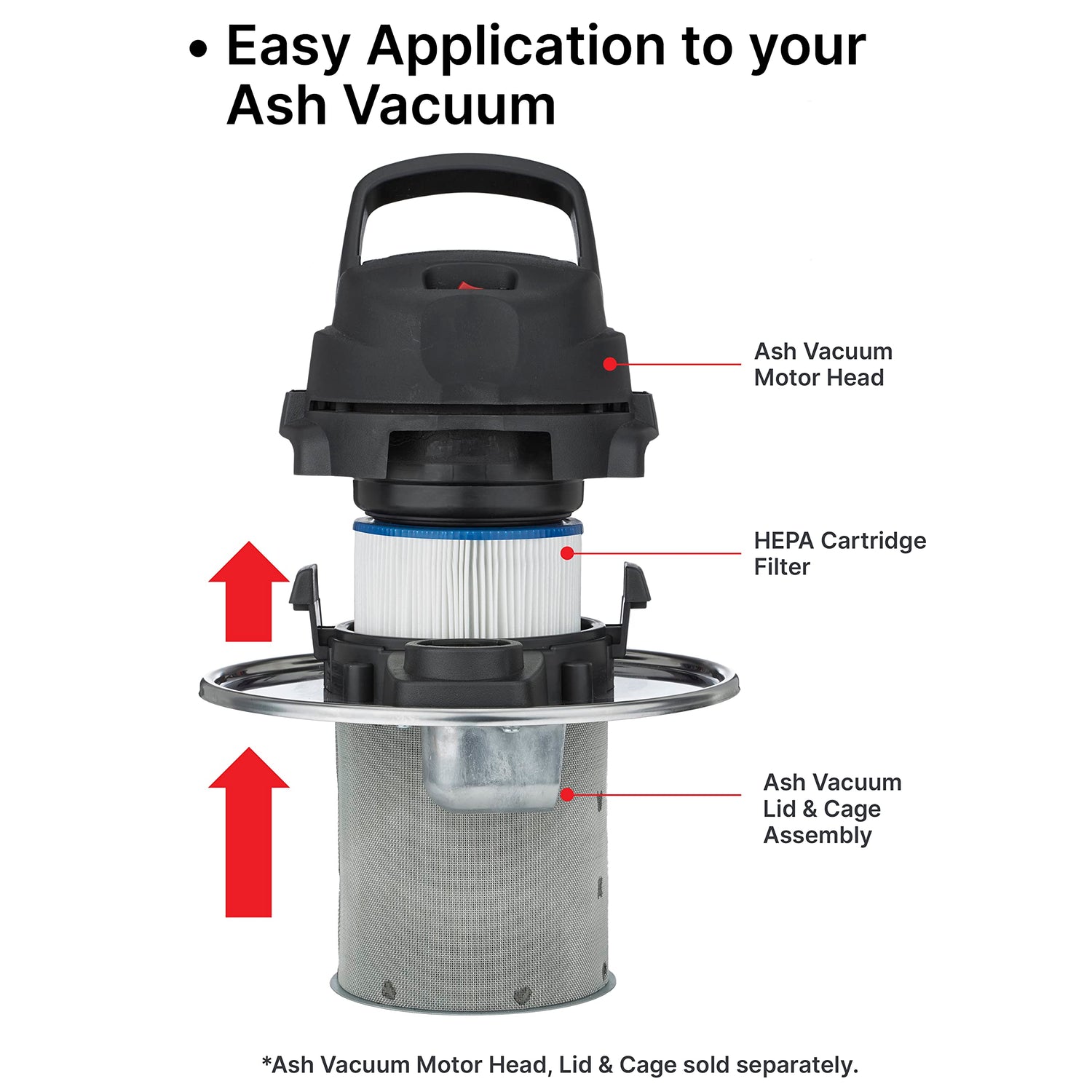 Shop-Vac 9032933 Ash Vacuum CleanStream HEPA Cartridge Filter, Stops Ultra Fine Dust, (1 Pack) Shop-Vac