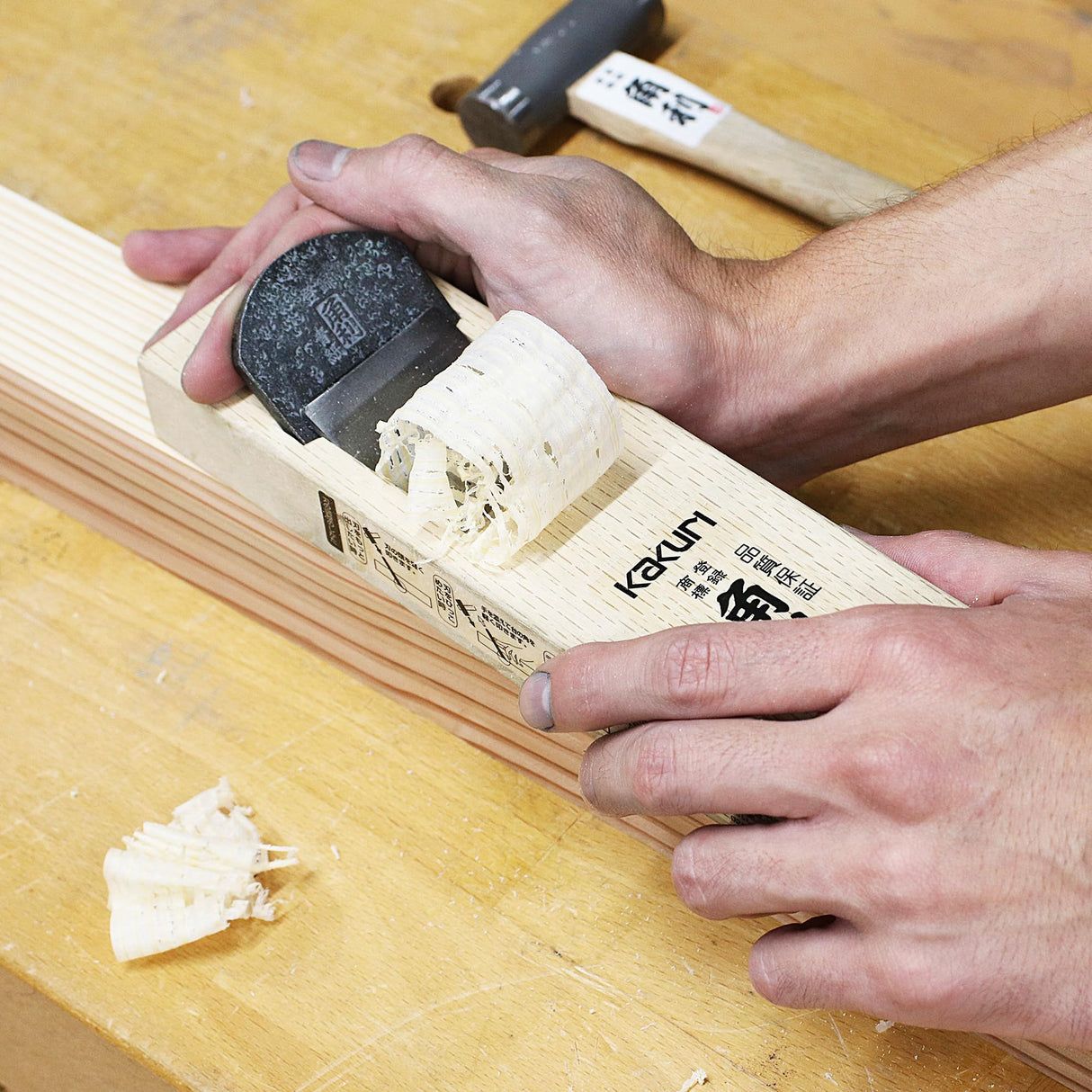 KAKURI Japanese Block Plane for Woodworking 42mm, Aogami Blue Steel No.2 Blade, Professional Hand Planer Tool, Made in JAPAN KAKURI