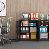 Coolsun Metal Storage Cabinet, Garage Storage Cabinet with Doors and 2 Adjustable Shelves, 36" Black File Cabinet, Locking Cabinet for Coolsun