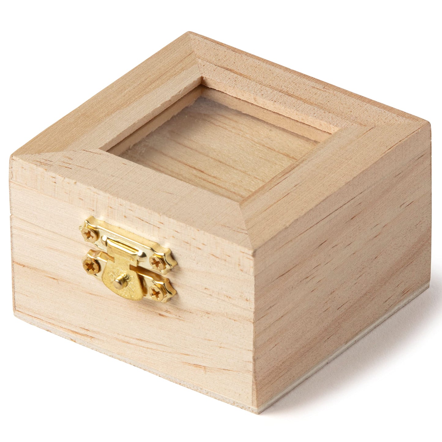 3” Unfinished Wooden Box with Shadow Box Lid by Make Market - Ready-to-Decorate Wood Box for Trinkets, Coins, Jewlery, Valuables - Bulk 8 Pack - WoodArtSupply