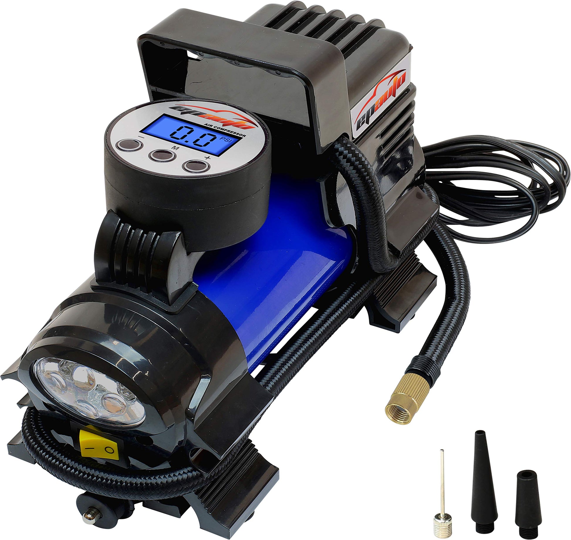 EPAuto 12V DC Portable Air Compressor Pump, Digital Tire Inflator - WoodArtSupply