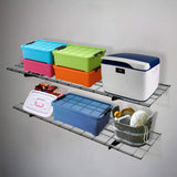 FLEXIMOUNTS 2-Pack 1x4ft 12-inch-by-48-inch 2 tier Wall Shelf Garage Storage Rack Wall Mounted Floating Shelves, Black FLEXIMOUNTS