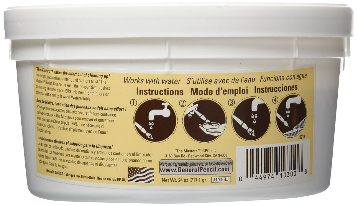General Pencil 103-BJ The Masters Brush Cleaner and Preserver Tub, 24-Ounce General Pencil