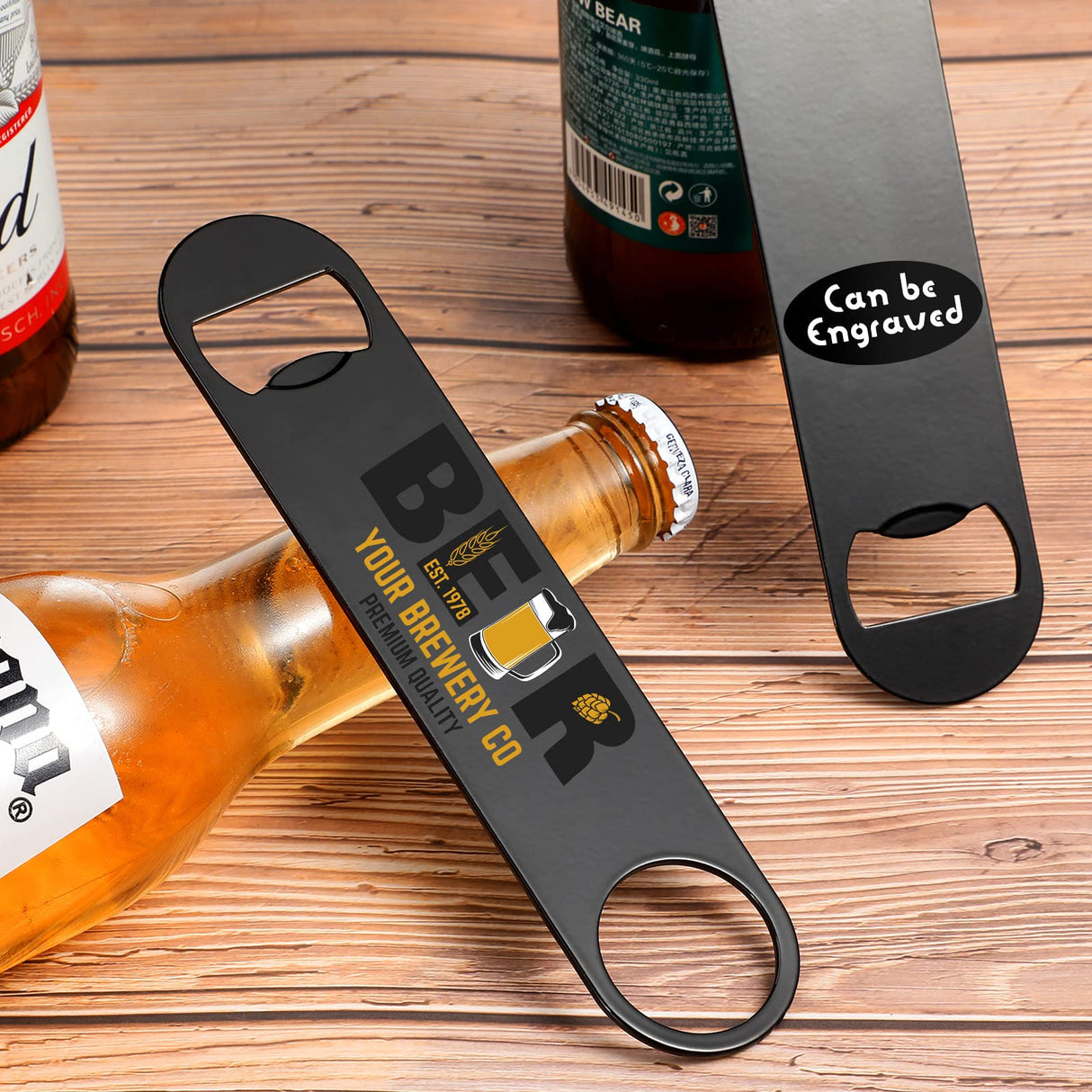 Pack of 20 Flat Bottle Opener Stainless Steel Beer Openers Sublimation Bottle Opener Blanks Heavy Duty Bar Funny Bartender Bottle Opener for Men Raiten
