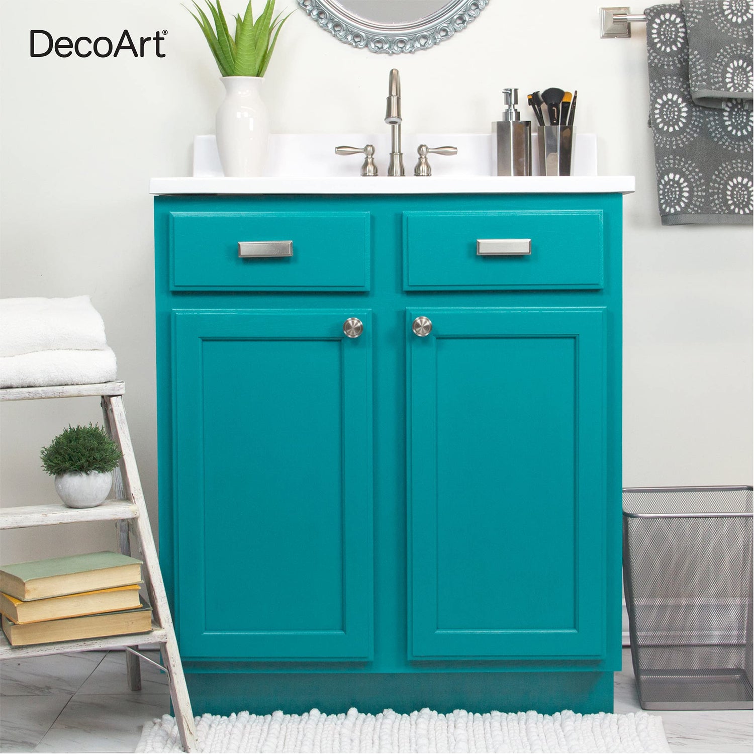 DecoArt Satin Enamels Acrylic Paint, 8 fl. oz. Jar, Pure White (Pack of 1) DecoArt