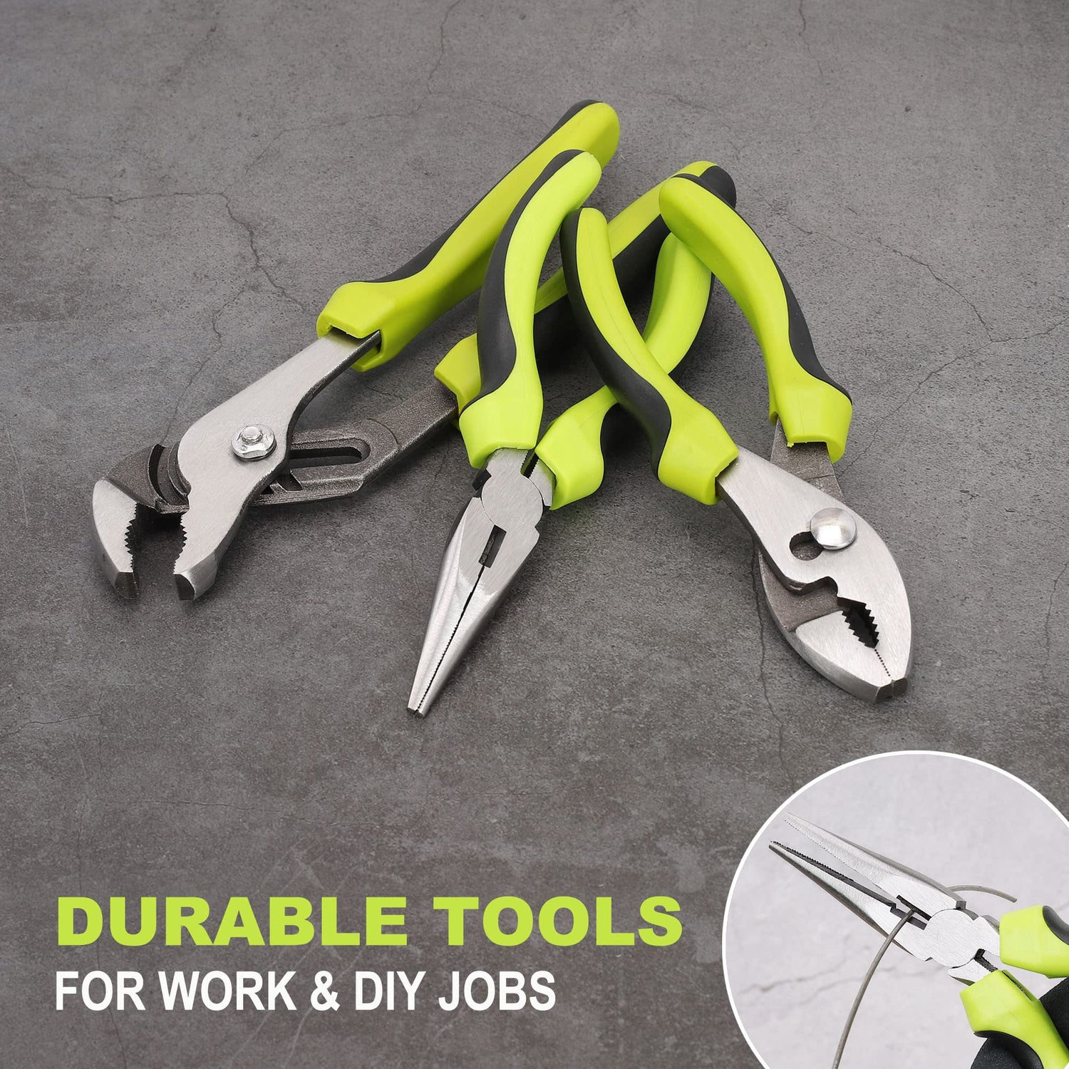 FASTPRO 220-Piece Home Tool Set, Household Repairing Tool Kit, with 12-Inch Wide Mouth Open Storage Tool Bag, Green FASTPRO