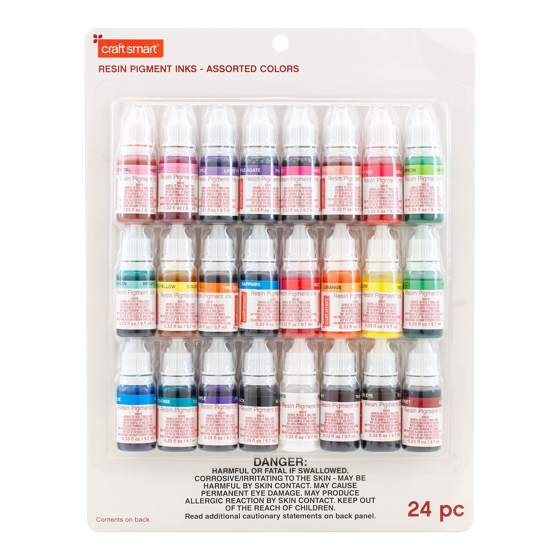 24 Color Resin Pigment Ink Set by Craft Smart® - WoodArtSupply