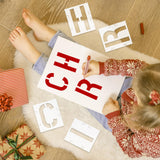 12 Inch Number Stencils Reusable Number Templates Interlocking Stencil Kit Plastic Large Size Number Stencils for Wood Wall Paper Fabric Glass Yushanju