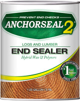 ANCHORSEAL 2 Hybrid Log & Lumber end Grain Sealer - Water-Based Wax & Polymer Prevents up to 90% of end Checking (Drying Splits) on Cut Ends. Green ANCHORSEAL 2