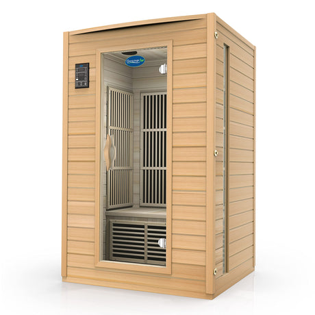 Durasage 2-Person Carbon Infrared Sauna - Canadian Hemlock Wooden Sauna - 1700 Watts - Premium Stereo Sound Durasage