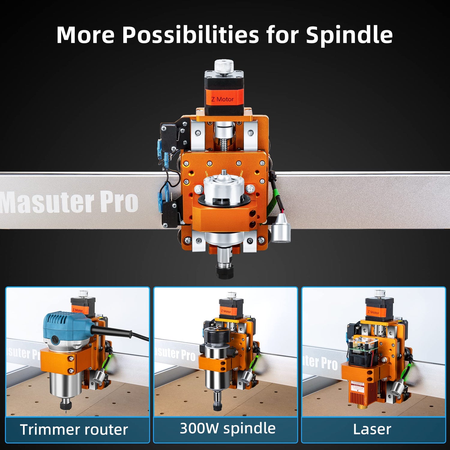 FoxAlien Masuter Pro CNC Router Machine, Upgraded 3-Axis Engraving All-Metal Milling Machine for Wood Acrylic MDF Nylon Carving Cutting FoxAlien