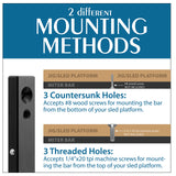 18” Precision Steel Miter Bar Rail Runner with Adjustable Spring Loaded Plungers For DIY Table Saw Crosscut Sleds, Jigs and Fixtures to Slide in 3/4 Peachtree Woodworking Supply