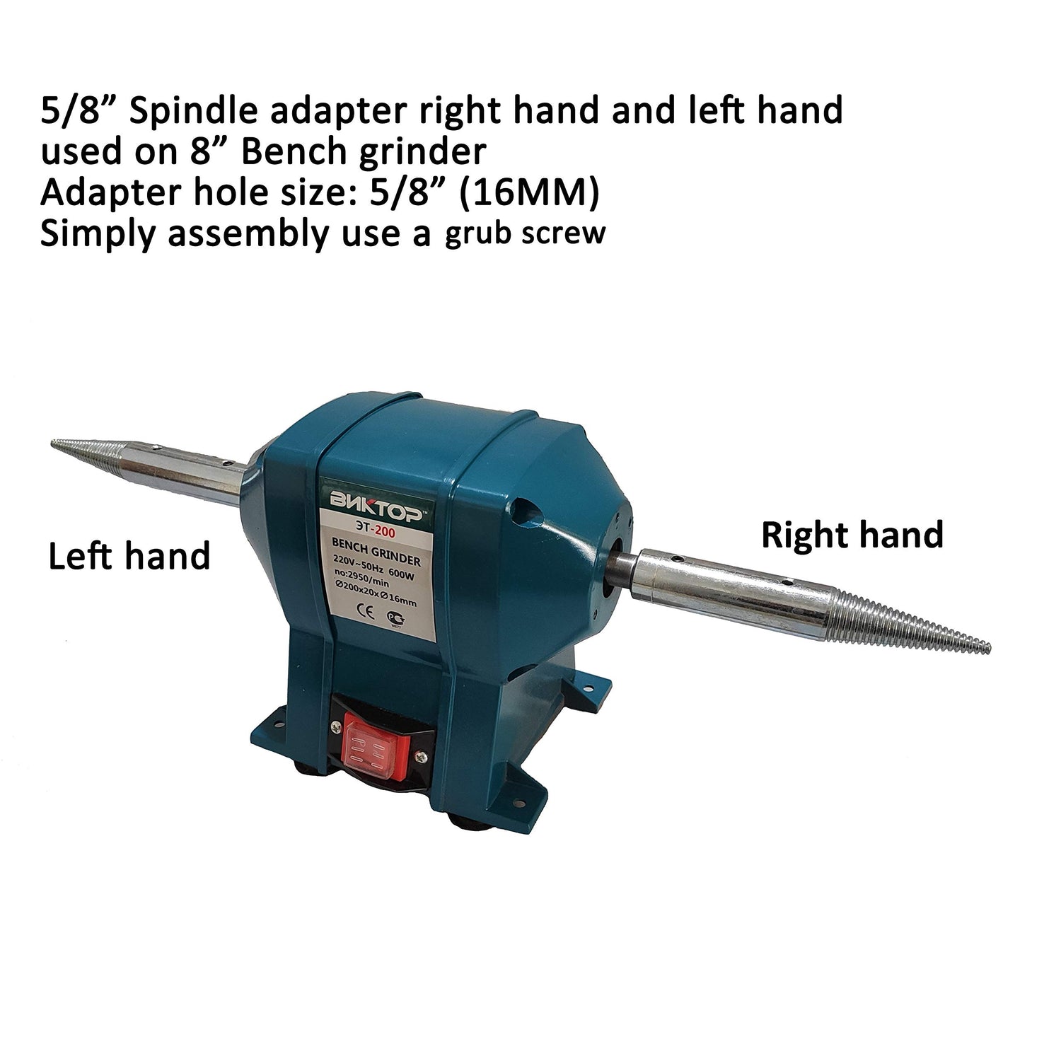 PURUI 5/8 Inch Bench Grinder Spindle Adapter for 8 Inch Bench Grinder, Used to Convert Your Bench Grinder Into A Bench Polisher, 5/8 Inch Arbor Hole, PR PURUI