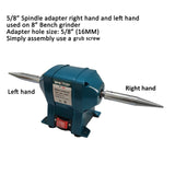 PURUI 5/8 Inch Bench Grinder Spindle Adapter for 8 Inch Bench Grinder, Used to Convert Your Bench Grinder Into A Bench Polisher, 5/8 Inch Arbor Hole, PR PURUI