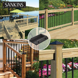 SANKINS 10pcs Deck Railing Bracket Connectors for 2x4, Deck Railing Kit Durable PP Plastic, Brackets for Connection of Wooden Deck Railing Posts, SANKINS