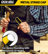 DOWELL 10PCS Wood Chisel Tool Set Sturdy Chisel, 1/4 inch,1/2 inch,3/4 inch,1 inch, 1-1/4",1-1/2"，Honing Guide,Sharpening Stone with Storage Box for DOWELL