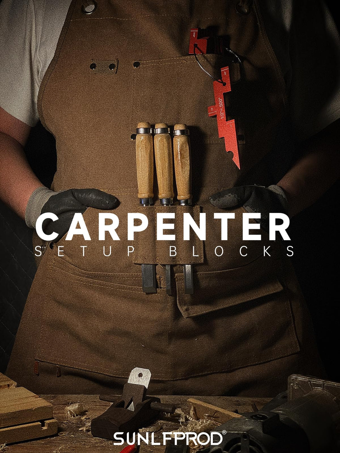 SUNLFPROD Router Table Setup Bars 7pcs Aluminum Precision Router Setup Blocks Woodworking & Setup Bars for Routers Tables Saw Accessory, Measuring SUNLFPROD