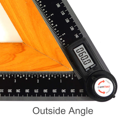 GemRed 82305 Digital Angle Finder Protractor (Aluminum) - WoodArtSupply