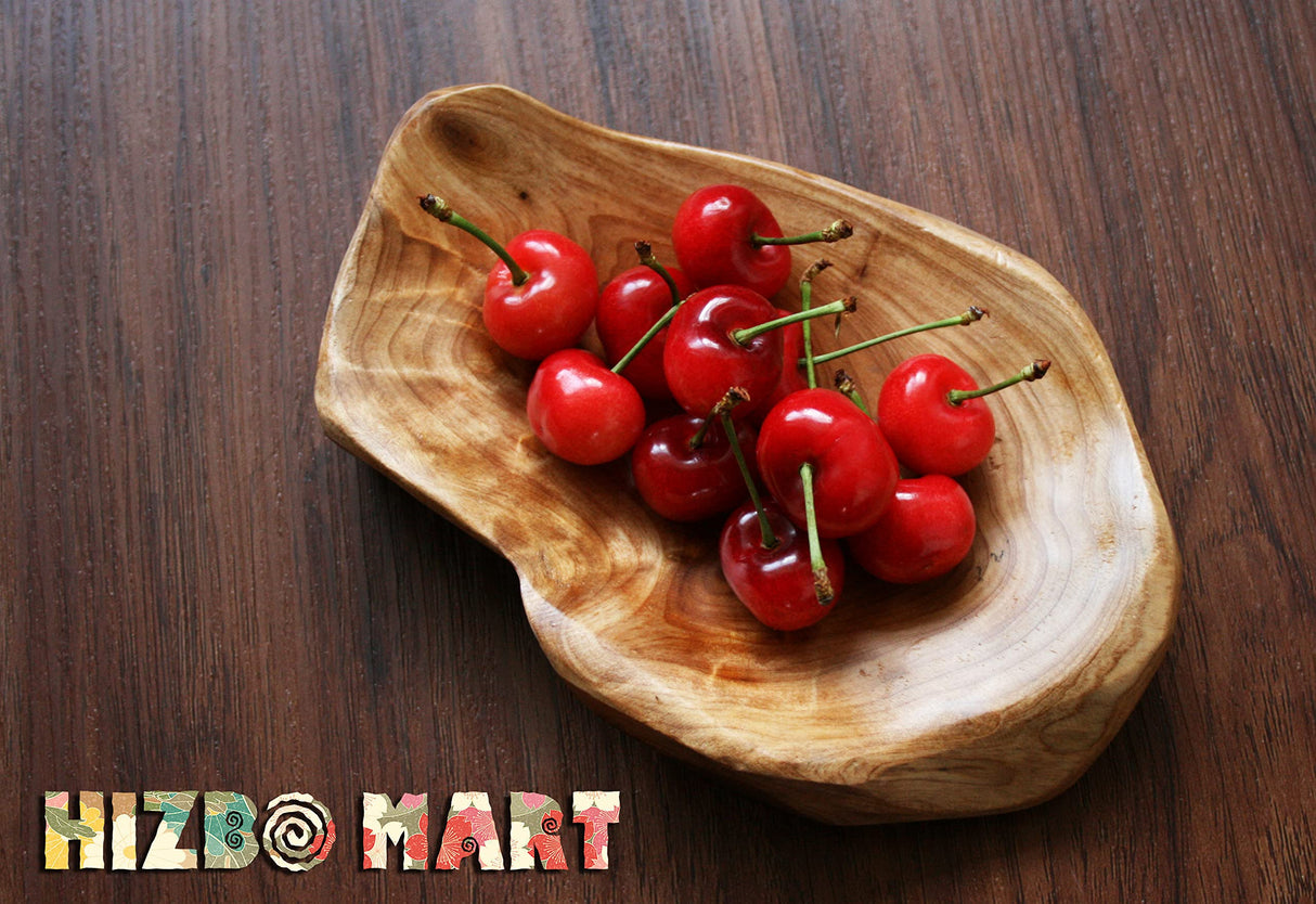 HIZBO MART Root Wood Serving Dish,Vintage Wooden ring dish,Hand Carved Artworks(Art（The length 8.5~10inch) HIZBO MART