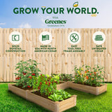 Greenes Fence Original Cedar Raised Garden Bed, 8' x 8' x 10.5" U-Shaped Bed - Made in USA with North American Cedar Greenes Fence