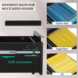 GOOGIC 3-Drawer Mobile File Cabinets Rolling Metal Filing Cabinet for Legal & Letter File Anti-tilt Design with Lock Under Desk Office Drawers Fully GOOGIC