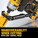 DEWALT Metal Shear/Cutter Drill Attachment, Impact Ready, 360 Degree Pivoting Head, Cuts 18GA Material (DWASHRIR) DEWALT