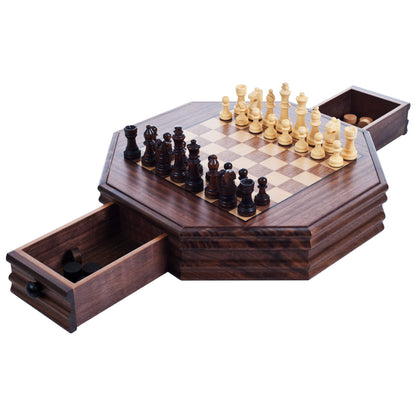 Hey! Play! Octagonal Chess and Checkers Set (12-120801)