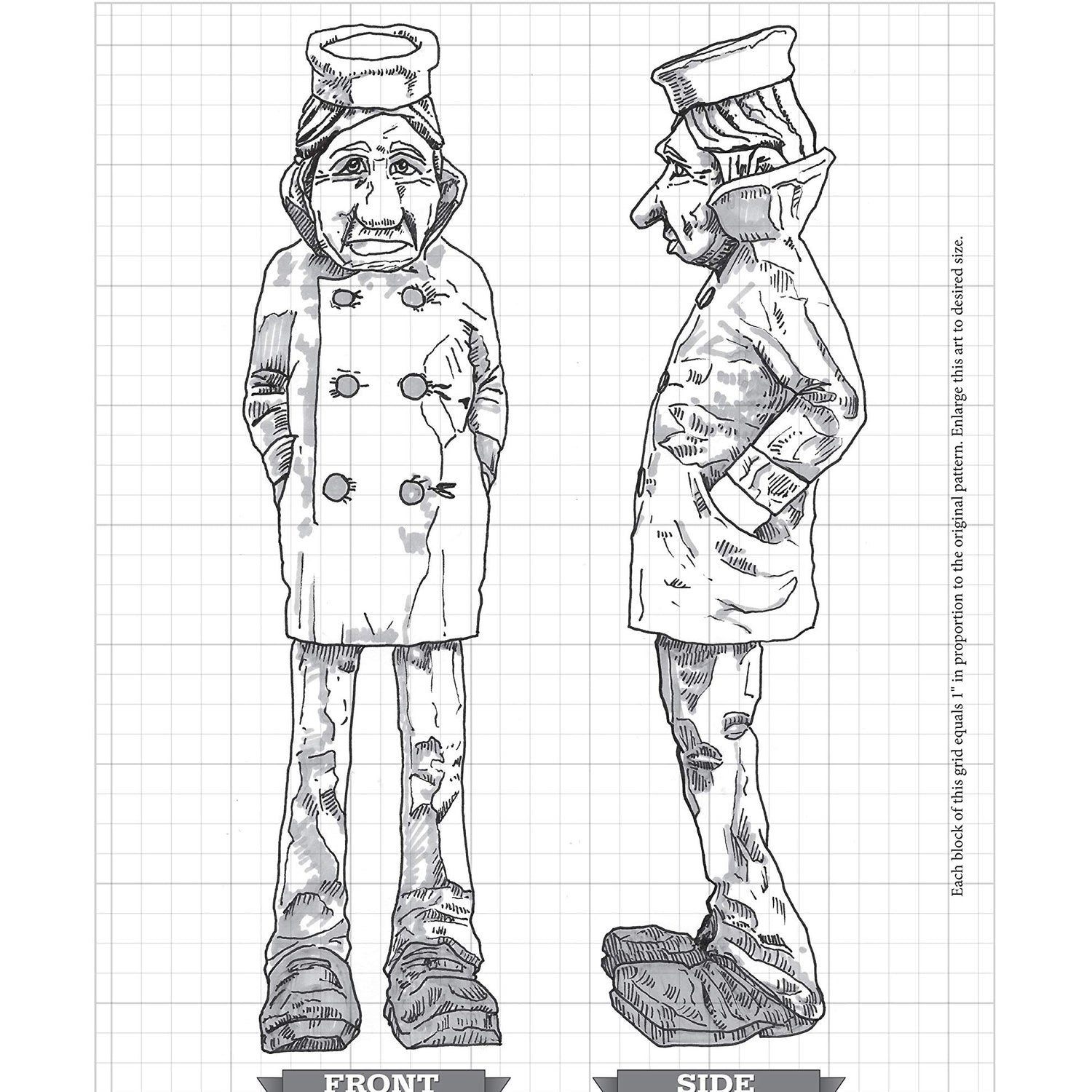 Caricature Soldiers: From the Civil War to the World Wars and Today: Patterns and Techniques for 12 Woodcarving Projects (Fox Chapel Publishing) Design Originals