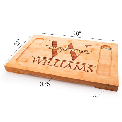 Elegant Wedding Gift, Personalized Charcuterie Board w/ 12 Elegant Design, House Warming Presents for New Home, Bamboo Cheese Board, Gift for Women,
