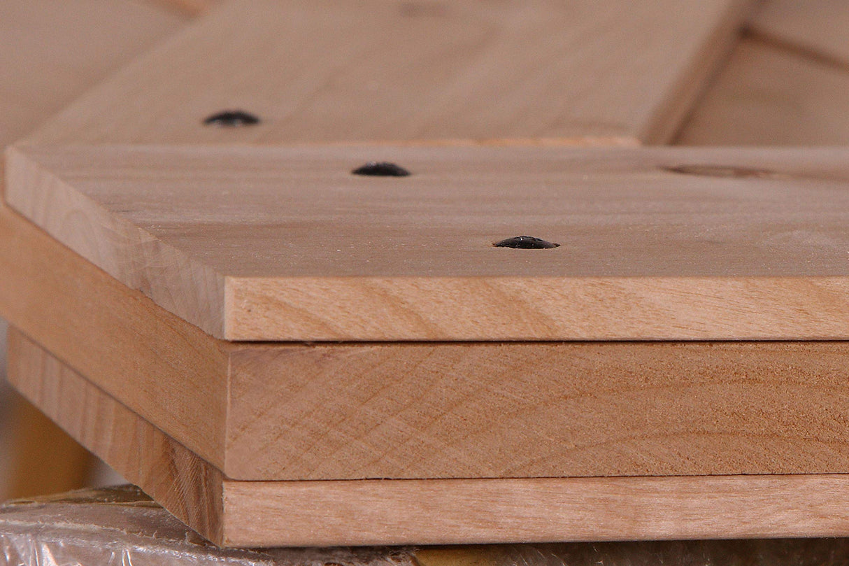 LUBANN Rustic Hardwood Barn Door Unfinished Knotty Alder Solid Wood Barn Door Slab (bi-Parting 19X2) LUBANN