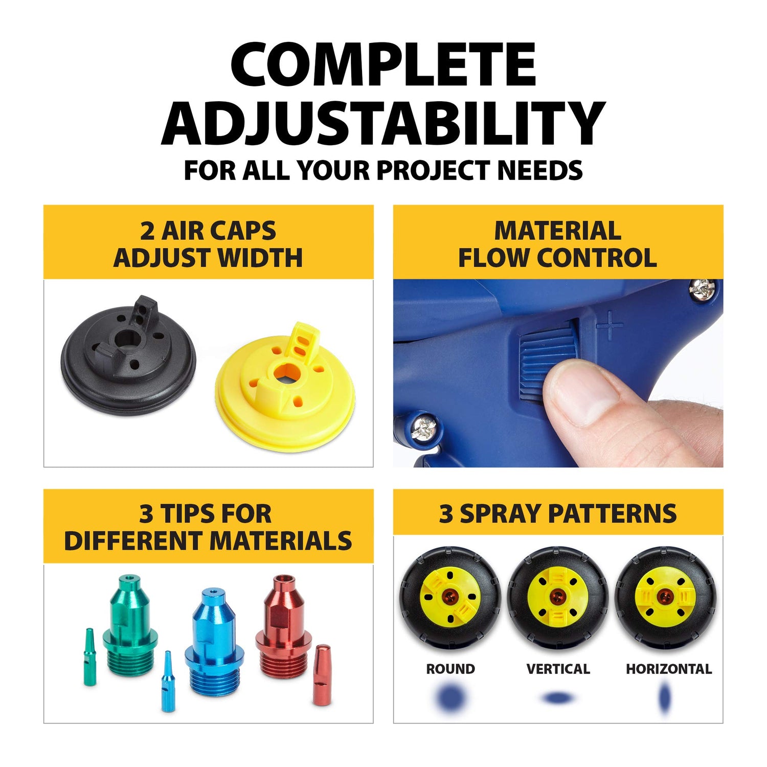 HomeRight C800971.A Super Finish Max, Includes 3 Brass Spray Tips, 3 Spray Patterns, Easy to Clean HVLP Paint Sprayer, Great for Furniture, Cabinets, HomeRight