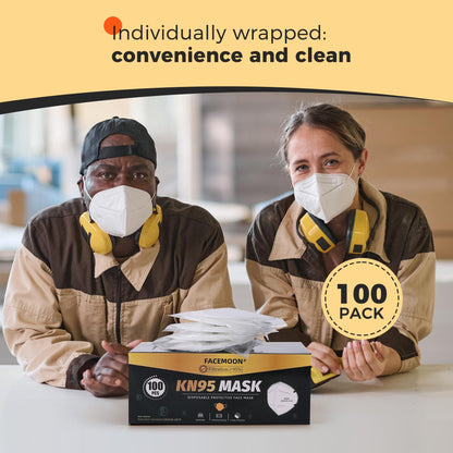 KN95 Face Mask Disposable Adults - 100 Pack Adjustable KN95 Mask 5 Layer Protection Breathable Comfortable Respirator Women Men KN95 Face Mask - WoodArtSupply